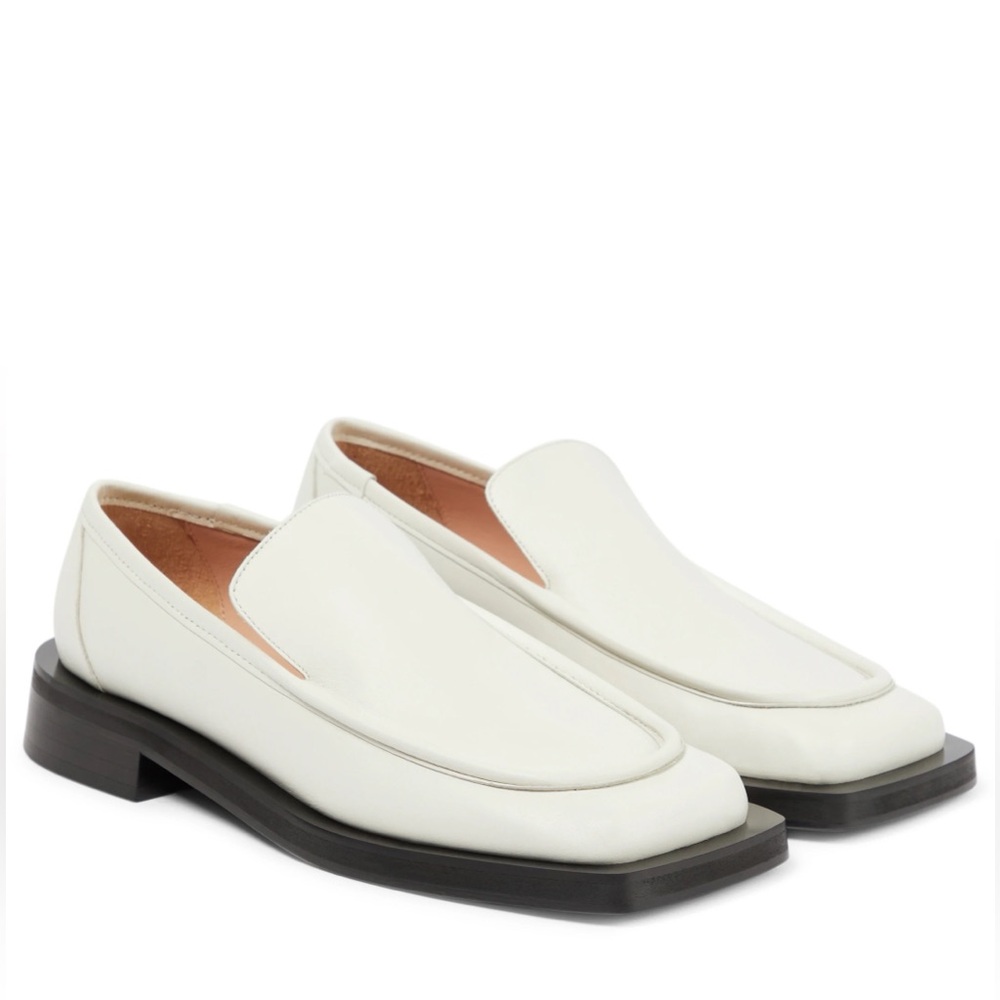 Gia Borghini GIA/RHW Rosie 25 White Leather Loafers Size 39
